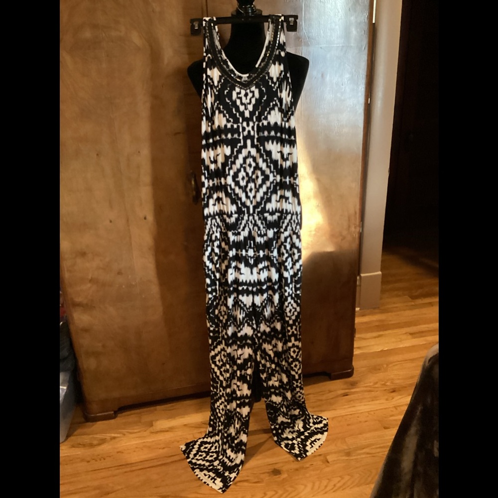 INC Black and White Jumpsuit